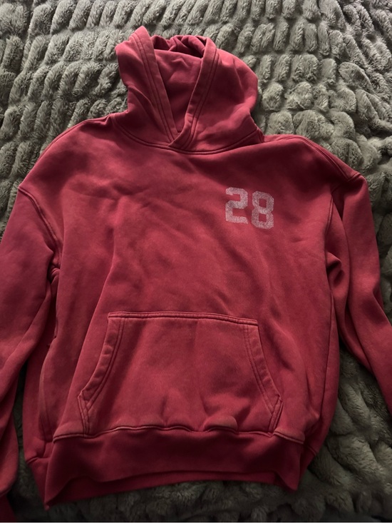 Hollister Tops - Hollister Red Pullover Hoodie with Chest '28'